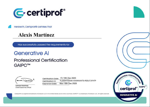 Generative AI Professional Certification (GAIPC™) - (Spanish)